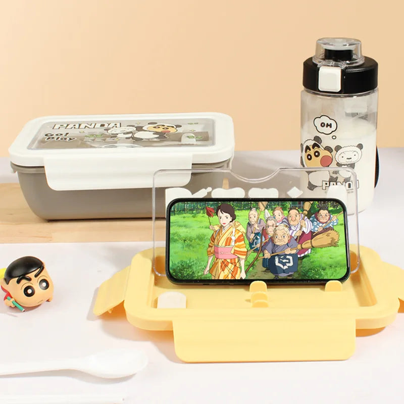 Crayon Shinchan Lunch Box Water Cup 2-Piece Food
