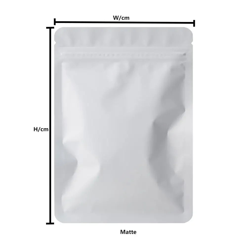 100pcs Double Sided Frosted Mylar Bags Waterproof Flat