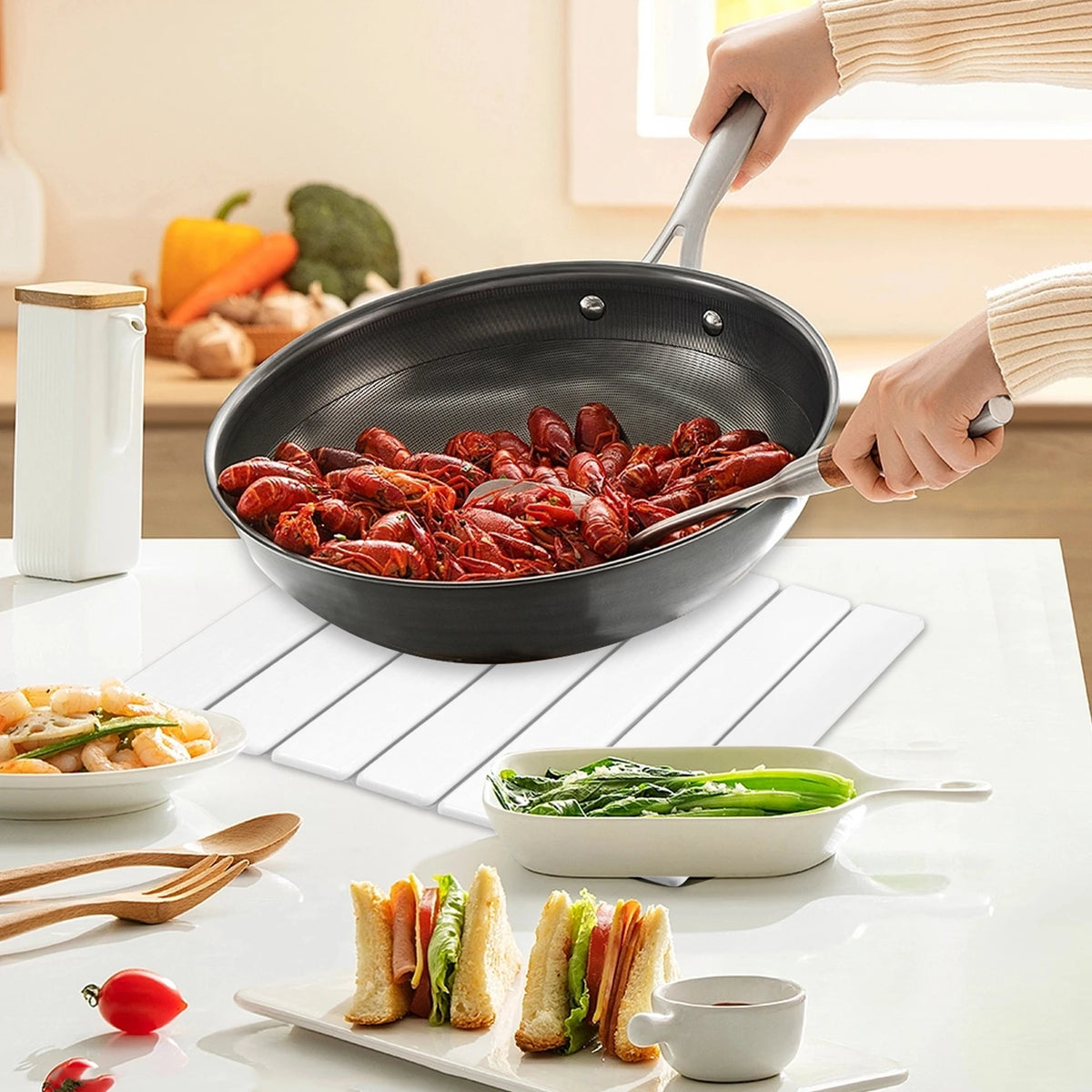 Drying Mat Foldable Stone Dish Absorbent Drying Mat