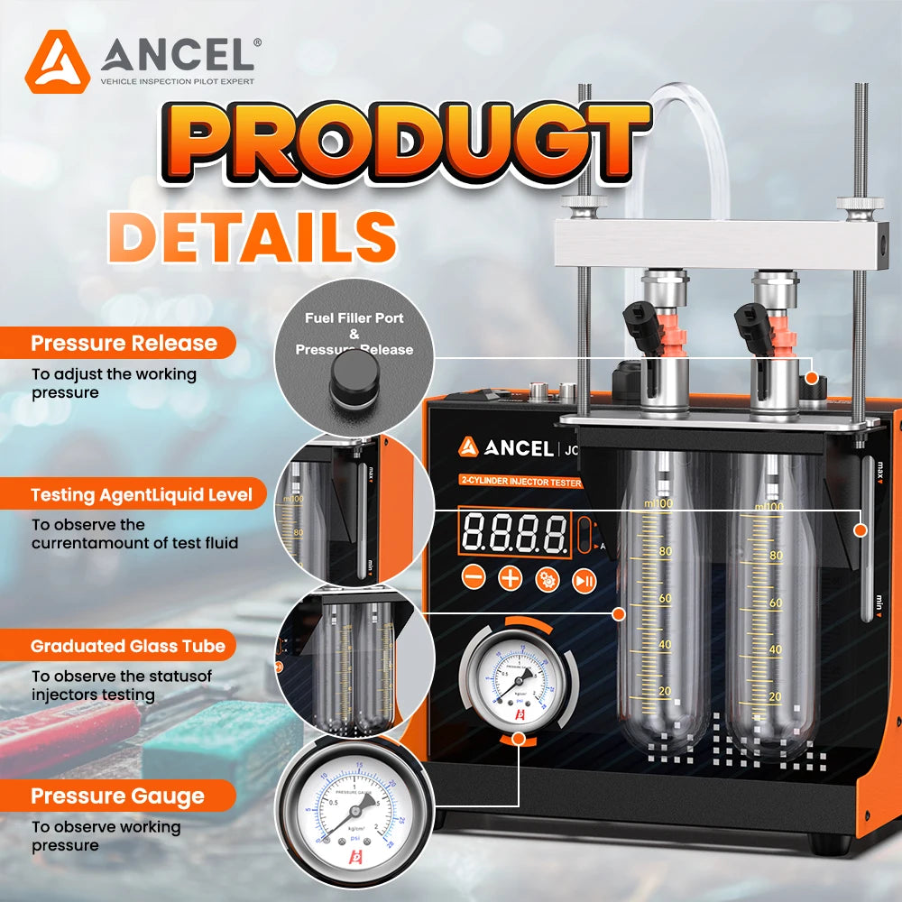 Ancel Jc200 Fuel Injector Cleaner Tester Machine Auto