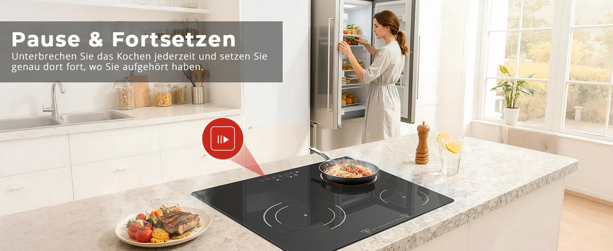 6000w Built-In Ceramic Hob Zone Induction Cooktop Touch