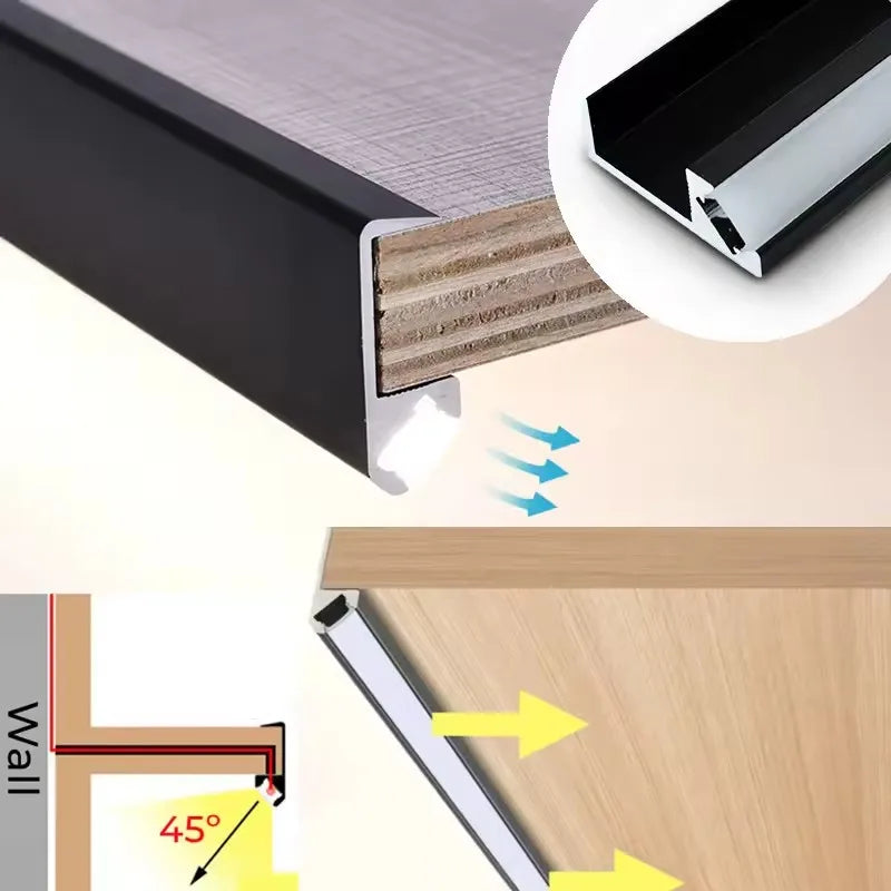 Led Cabinet Shelf Light 45 Lighting Recessed Aluminum