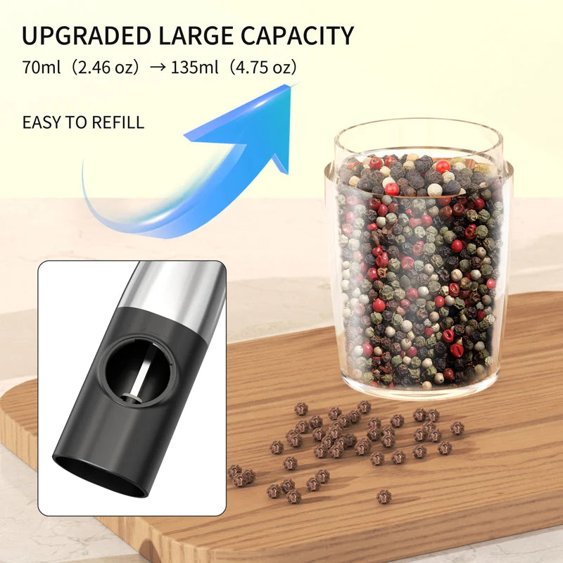 Usb Rechargeable Electric Salt Pepper Grinder Adjustable