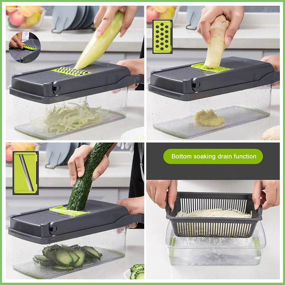 Vegetable Cutter Dicing Blades Slicer Shredder Fruit Peeler