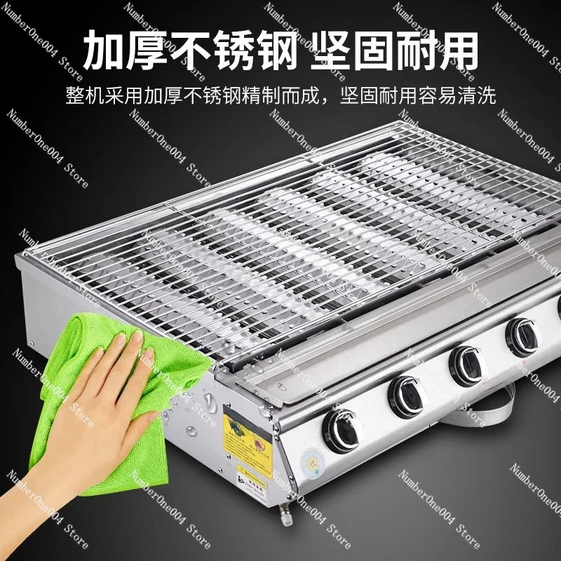 Gas Grill Oyster Fish Commercial Street Food Bbq