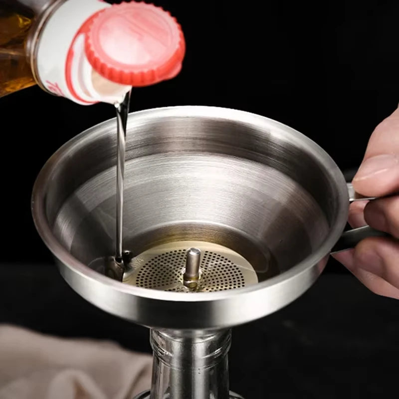 Funnel 304 Stainless Steel Funnel Oil Liquid Funnel