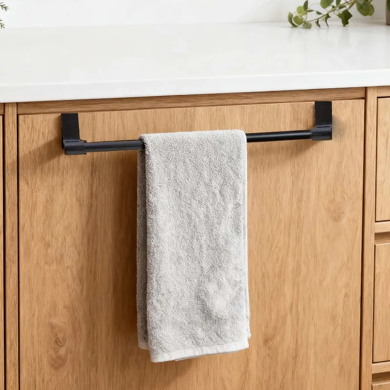 Stainless Steel Towel Rod Rack No Punch Door