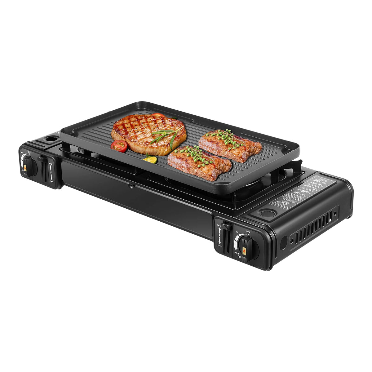 Double Head Barbecue Gas Stove Baking Tray Application