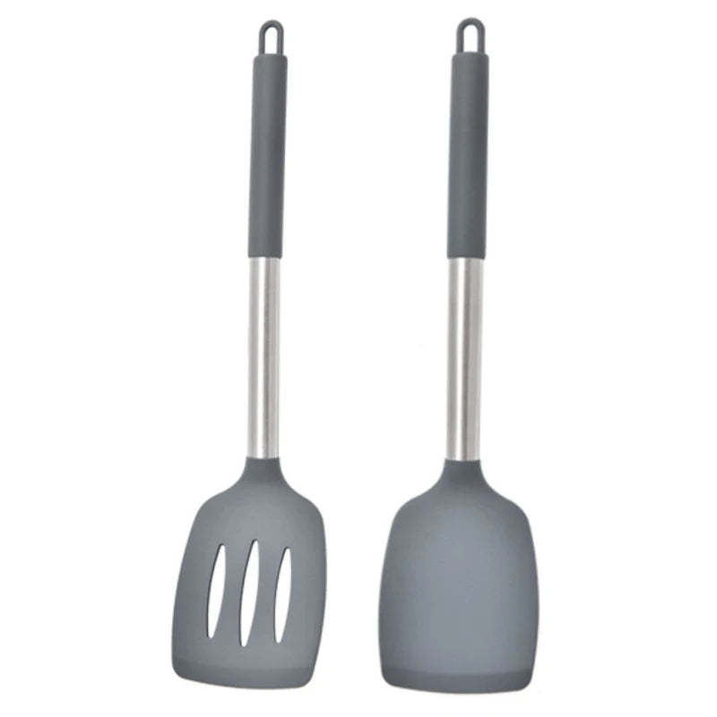 2pcs Silicone Spatula Heat Resistant Nonstick Steak Spatula
