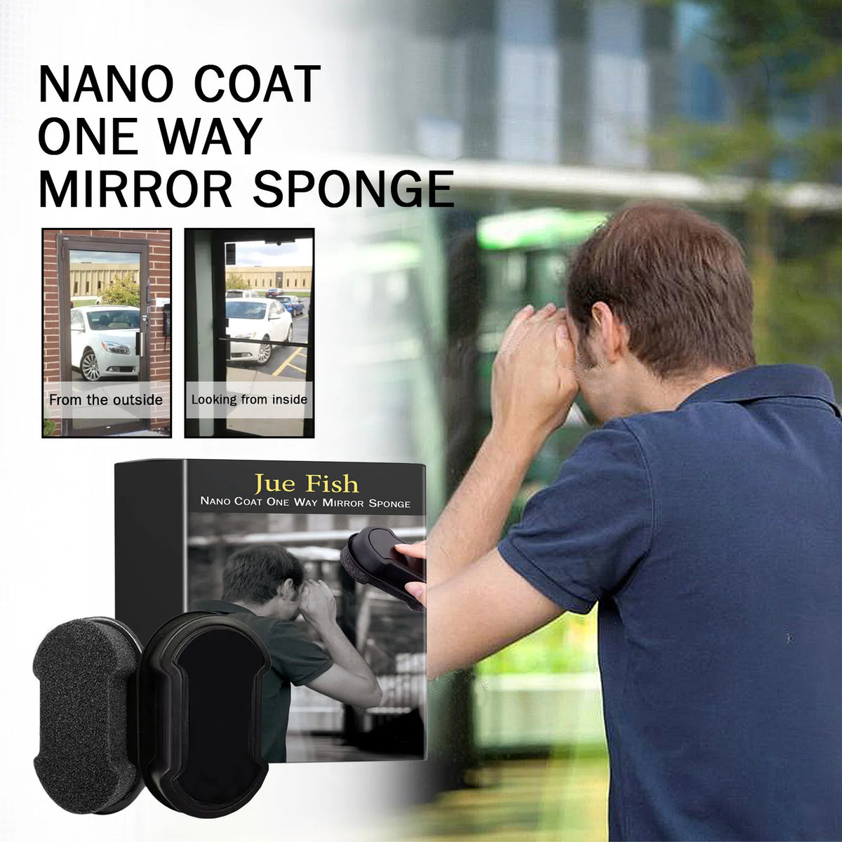 Anti Peeping Glass Cleaning Sponge Isolate Glass Light