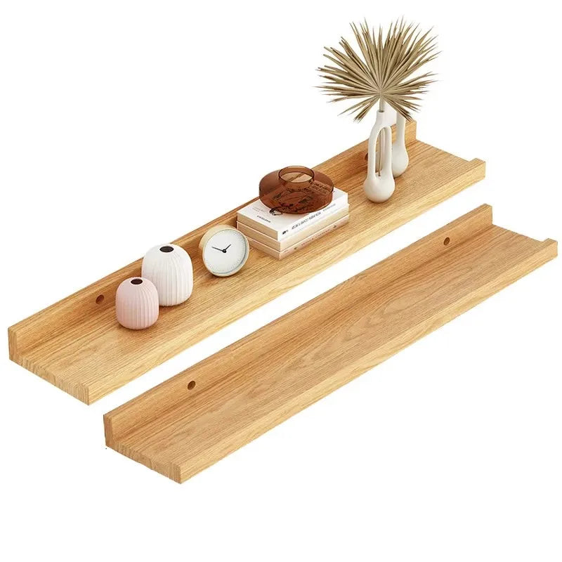 Wooden Floating Shelf Wall Mounted U-Shaped Shelf Display