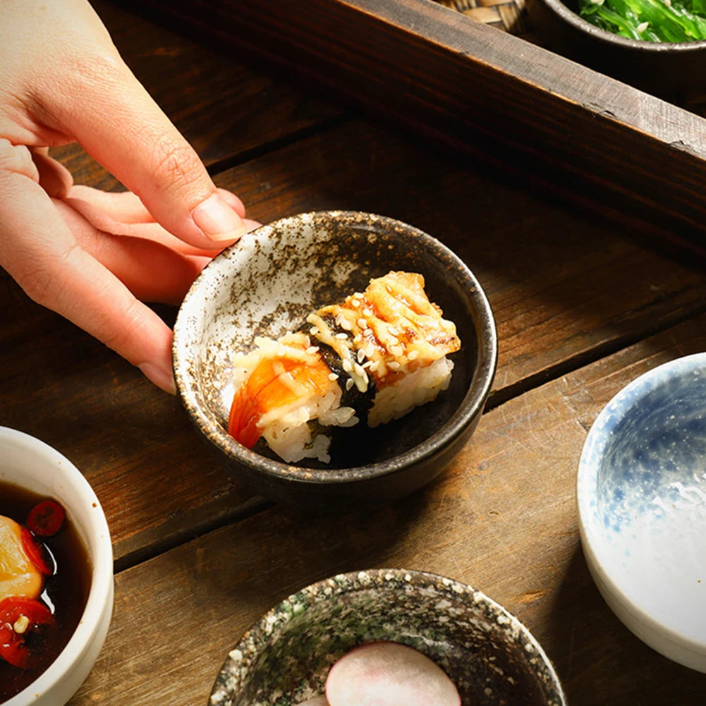 Japanese Ceramic Dipping Bowls Small Round Soy Sauce