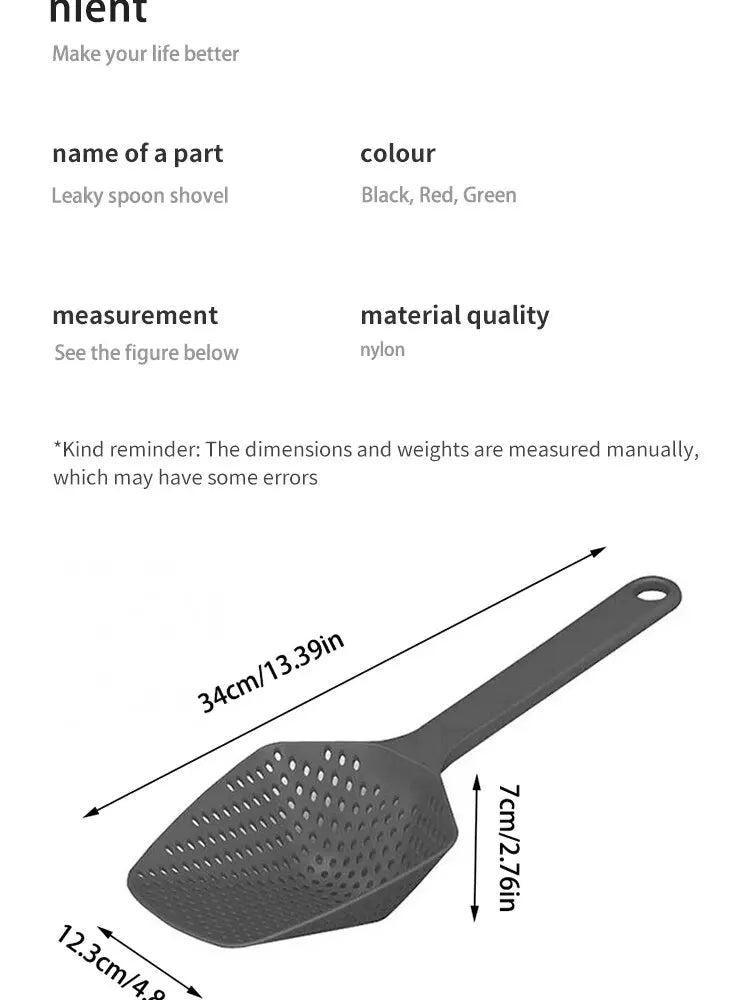 Strainer Spoon Large Funnel Fried Food Strainer Long