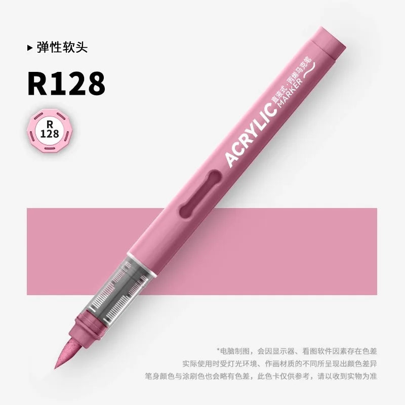120/1 Colors Direct-Liquid Acrylic Brush Markers Pen Waterproof