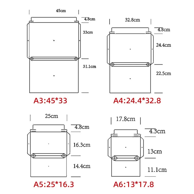 30pcs Envelope A3 A4 A5 A6 Postcards Message