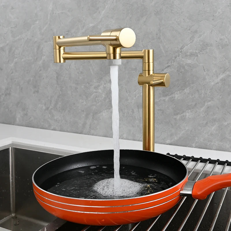 Ciencia Brass Pot Filler Faucet Wall Mount Sink
