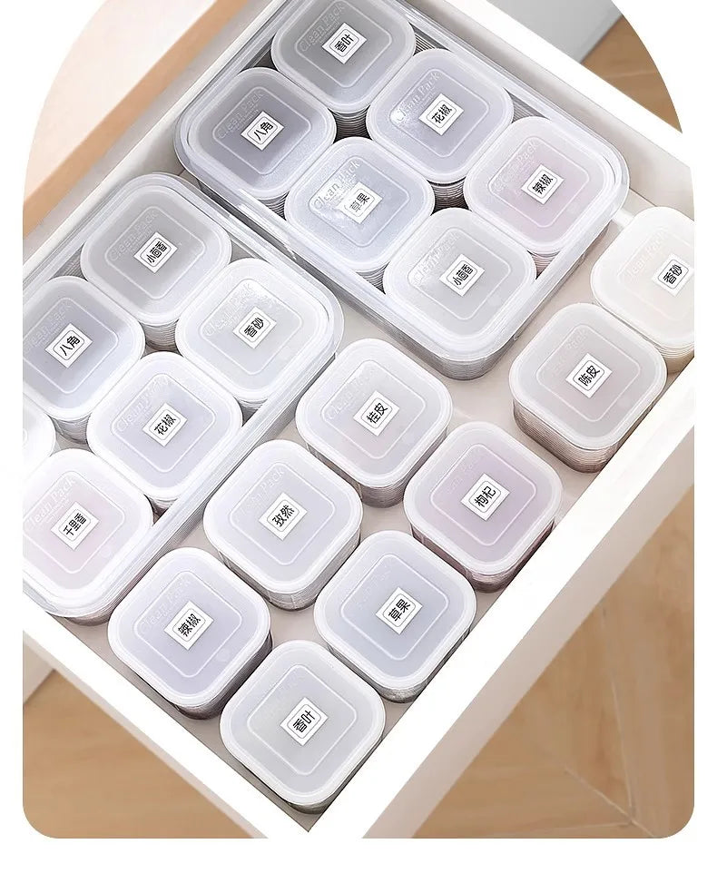 Food Storage Container Grids Vegetable Fruit Fresh-Keeping Box