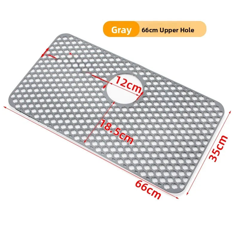 Sink Silicone Mat Anti-Scratch Honeycomb Pad Dishwashing Basin