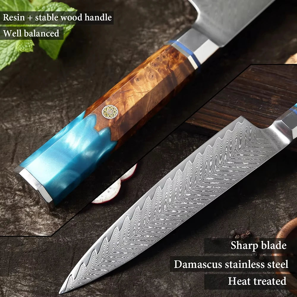 Japanese 67-Layer Damascus Steel Knife Utility Knife Meat