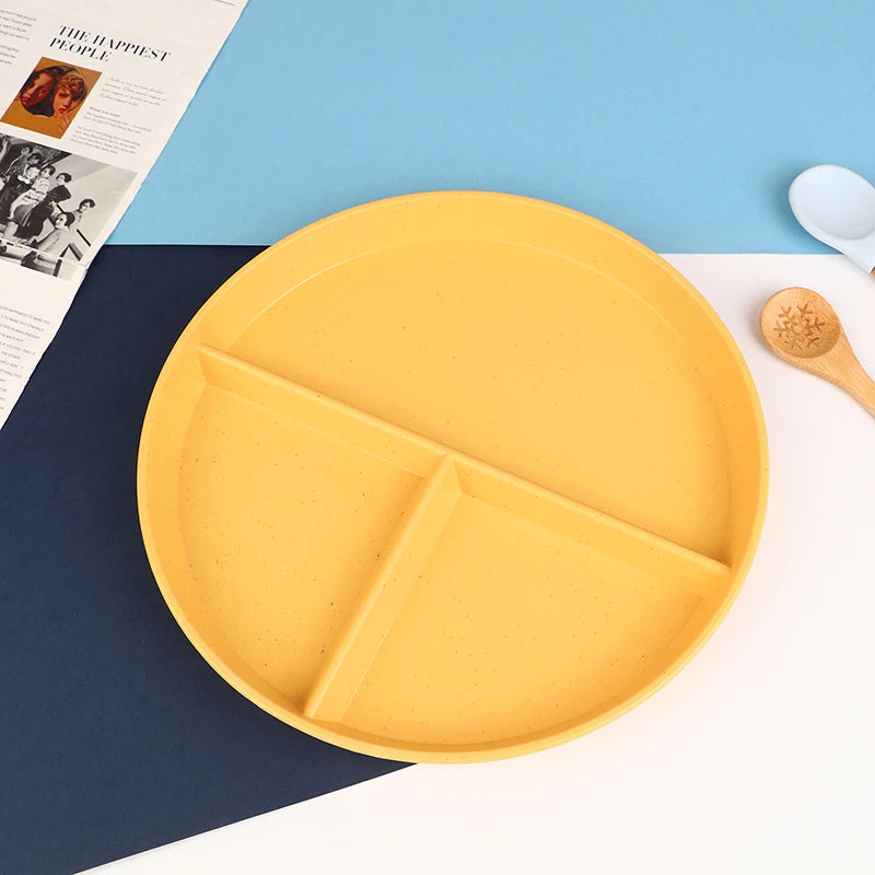 1pc Divided Dish In Diet Reusable Round Dinner