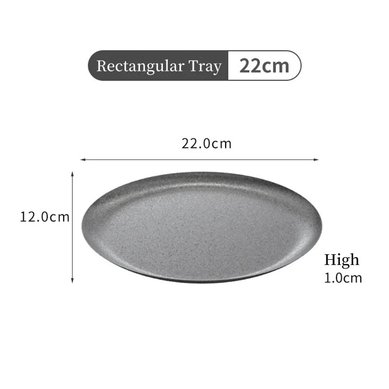 304 Stainless Steel Dining Plate Oval Bone Dish