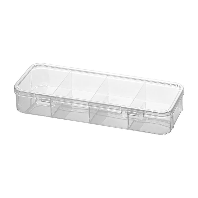 Grid Divided Food Storage Box Stackable Fridge Storage