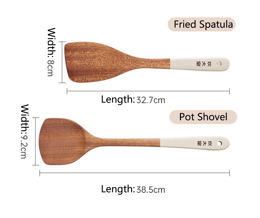 Cooker King Ebony Wood Spatula Non Stick Pan