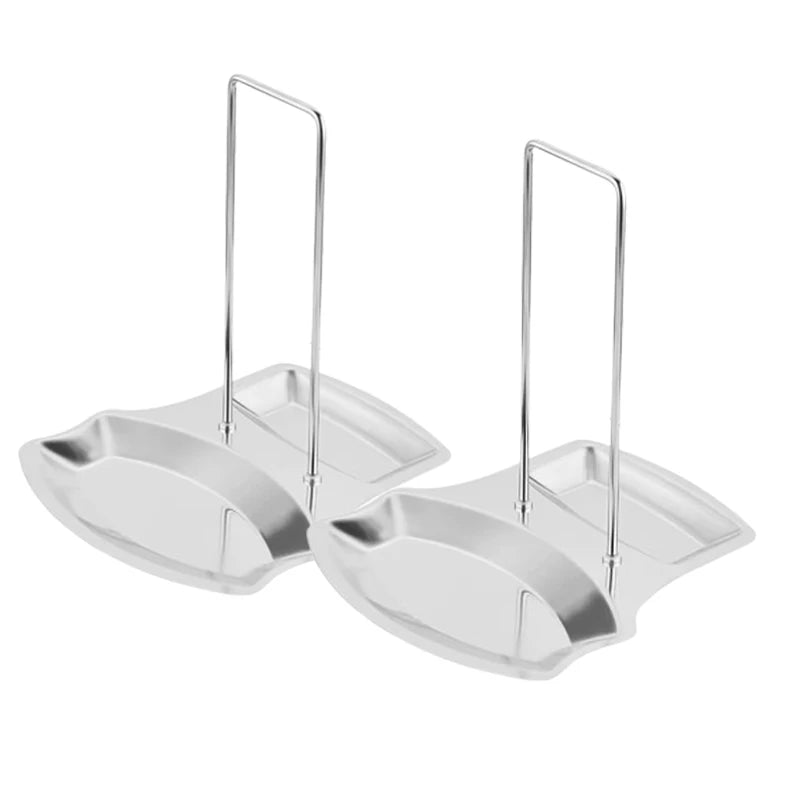 Pot Lid Holder Spoon Rest Stainless Steel Utensils