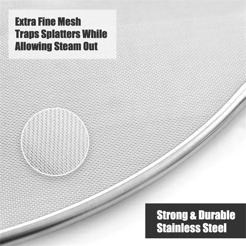 Dia 25/29/33cm Stainless Steel Splatter Screen Mesh Pot