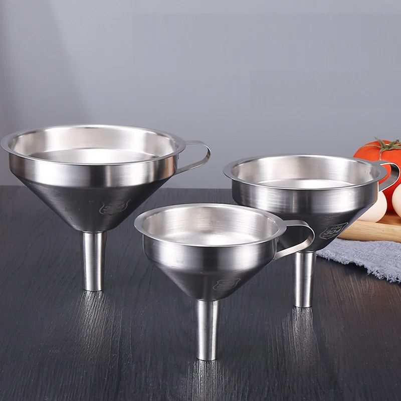 304 Stainless Steel Funnel Metal Wide Mouth Funnel