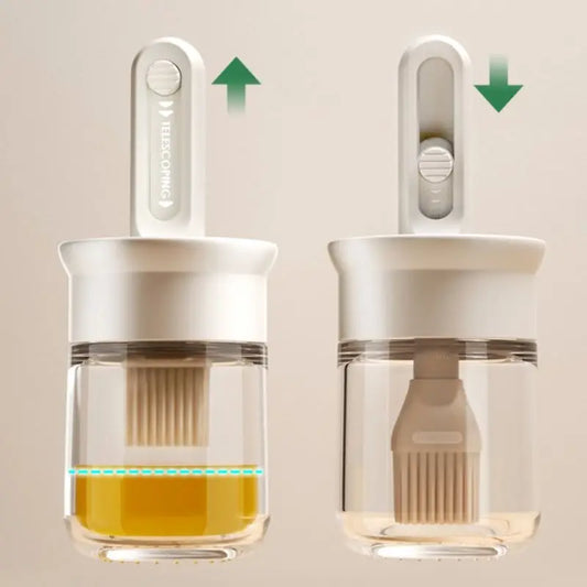 1pc Oil Dispenser Bottle Bpa-Free Heat-Resistant Silicone Brush