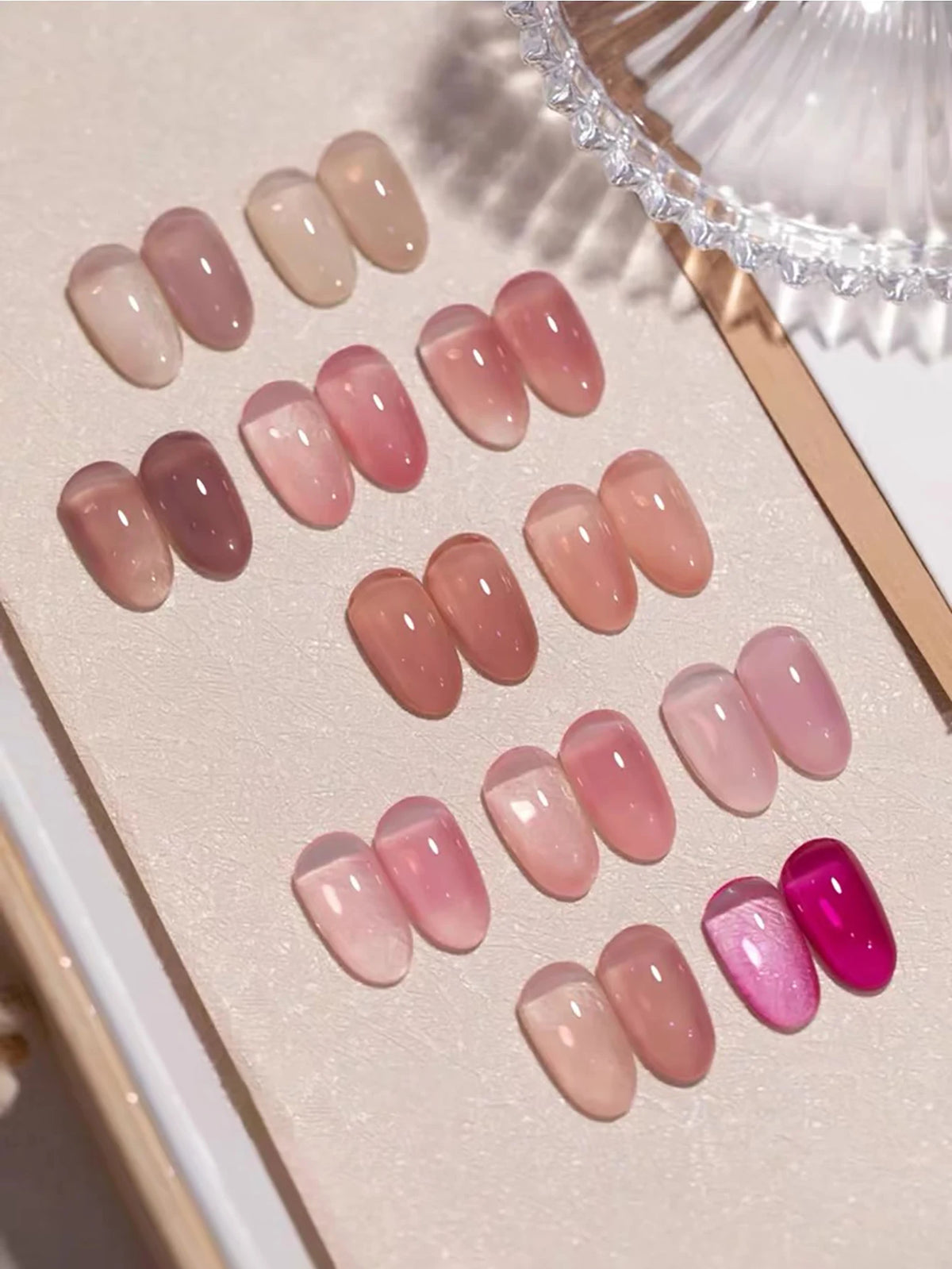 1-30pcs Zh Ice Transparent Nude Gel Nail Polish