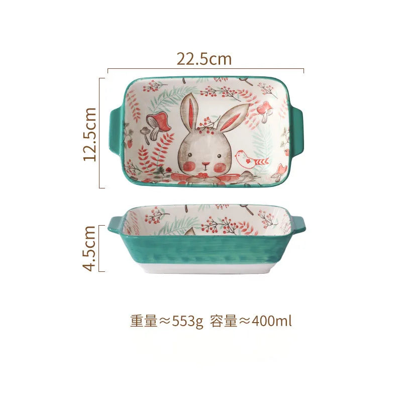 Ywdl Ceramic Baking Dish Roasting Lasagna Pan Rectangular