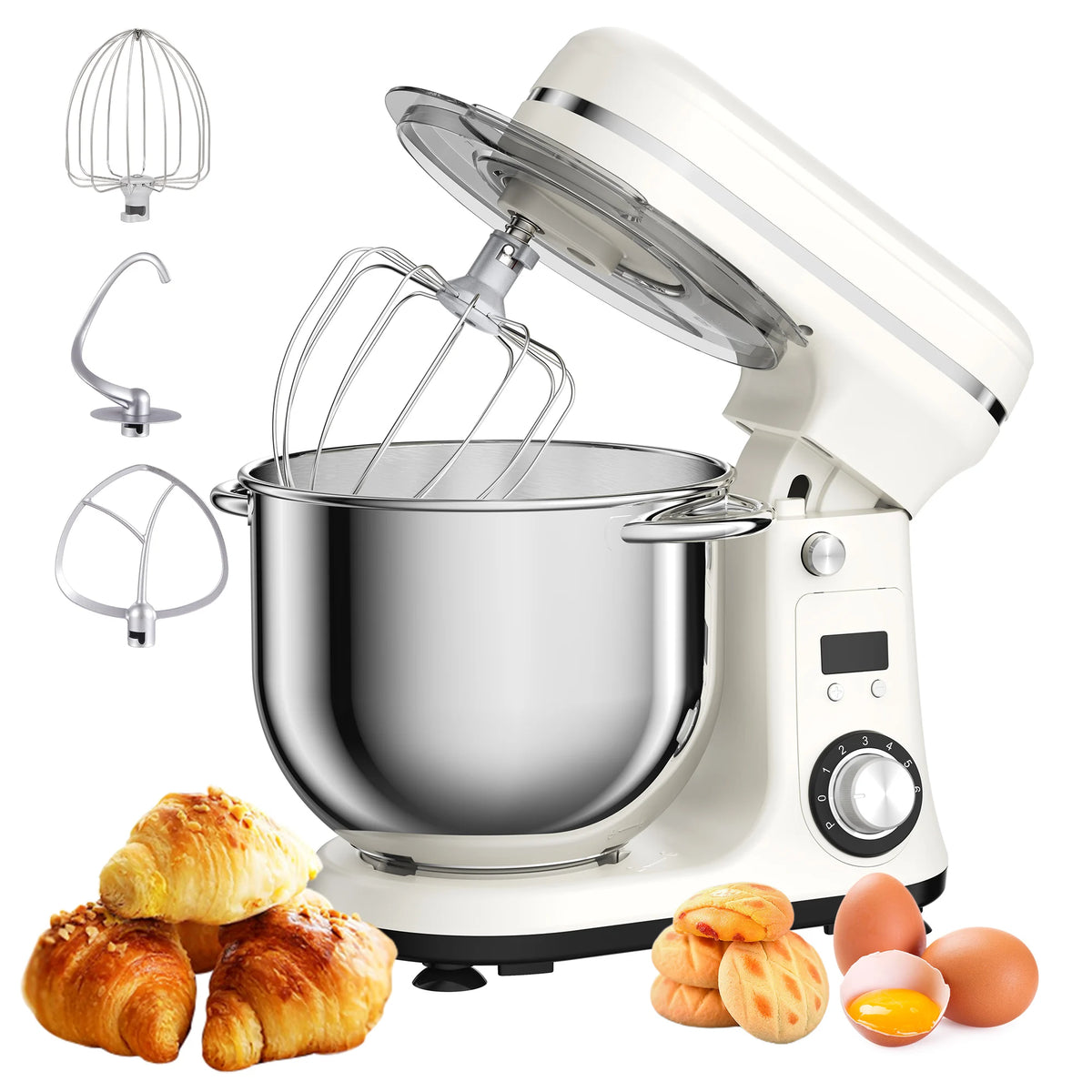 Biolomix Food Stand Mixer Blender Quiet Motor Cream