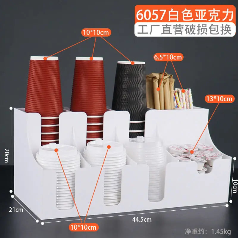 Creative Coffee Shop Bar Paper Cup Straw Storage
