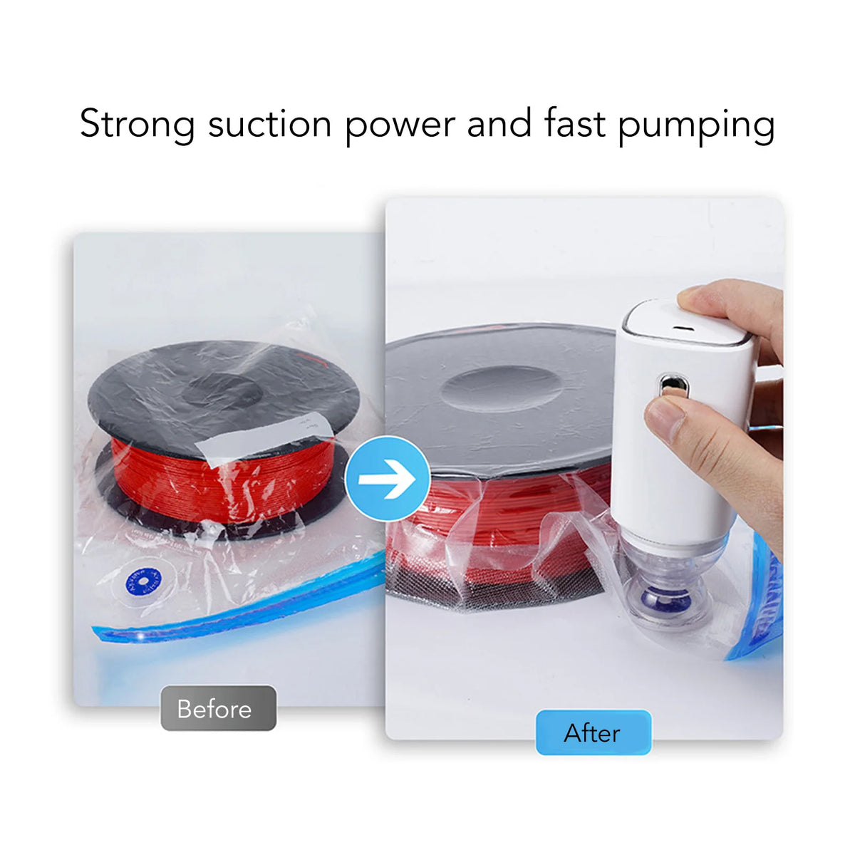 90w 5v Rechargeable Auto Vacuum Bag Pump Electric