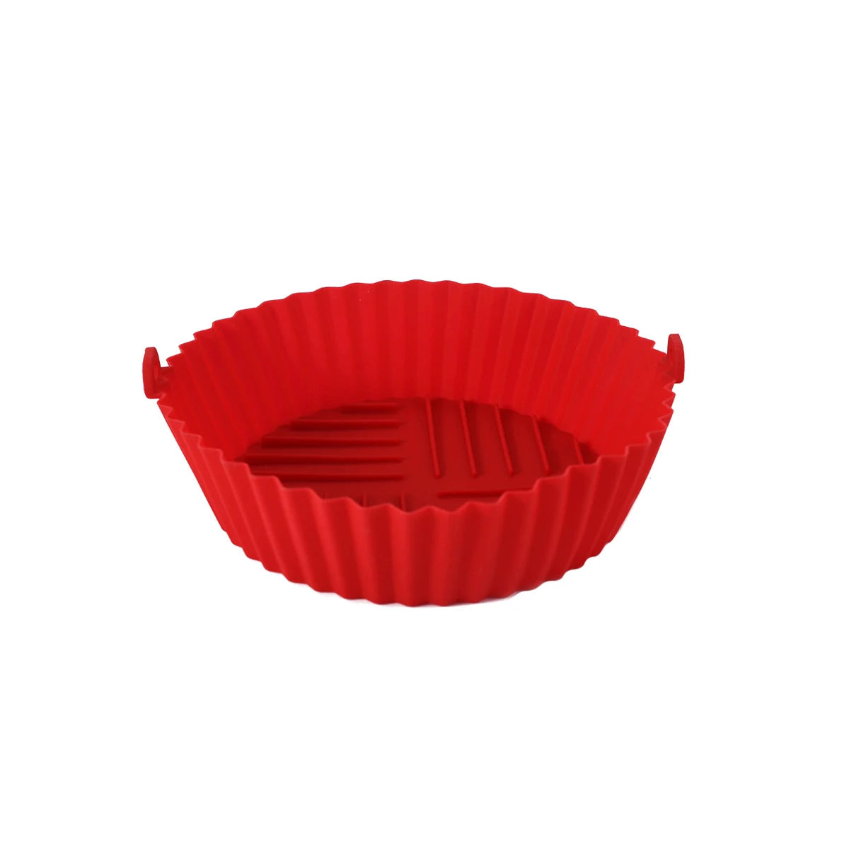 1pc Silicone Air Fryer Baking Tray Circular Foldable