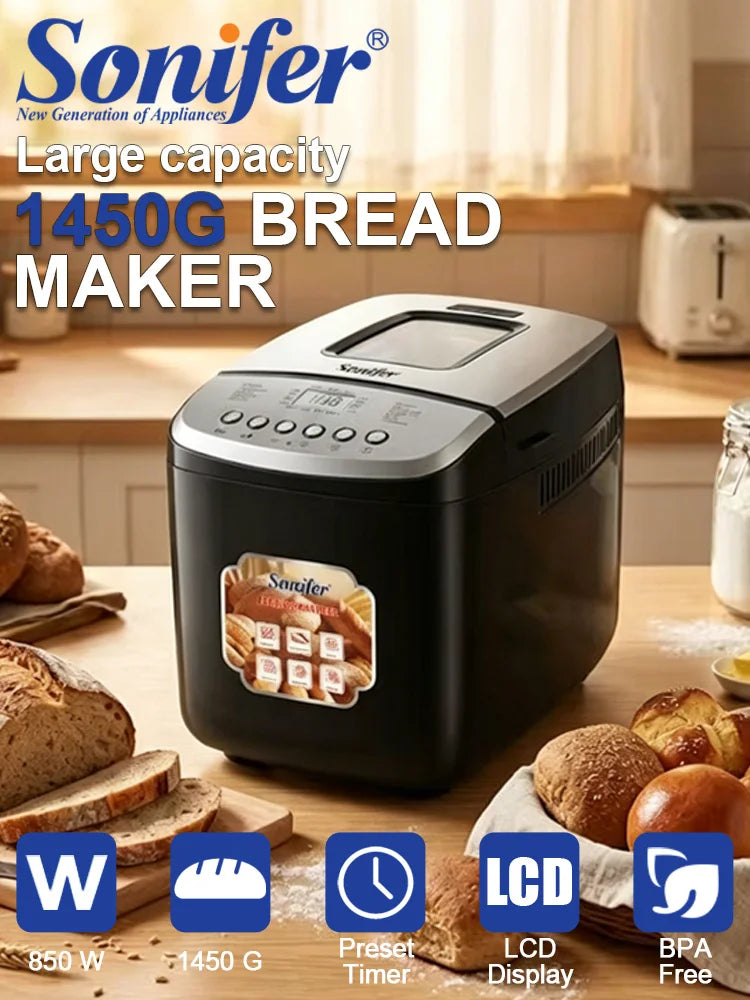 5kg Automatic Bread Machine 850w Programmable Bread Maker