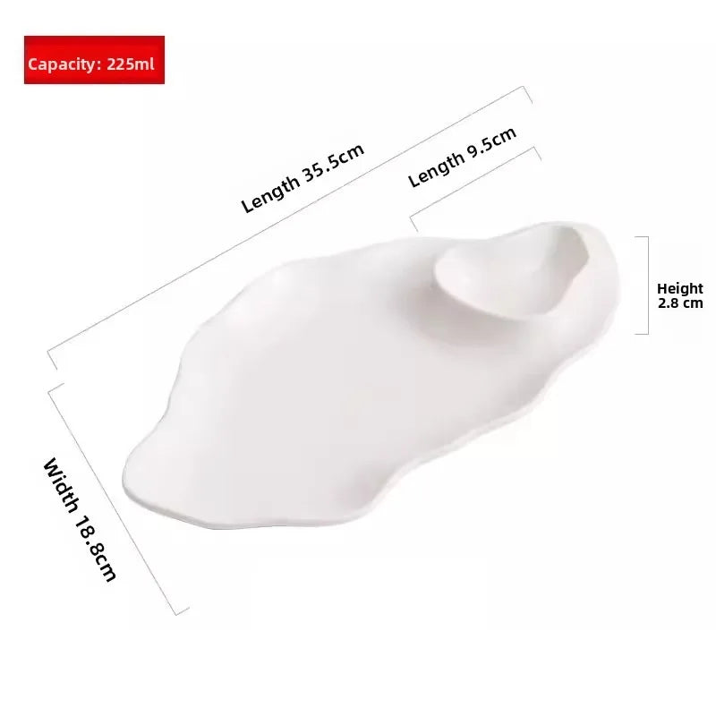 Irregular Shape Tableware Restaurant Creative Simple Ceramic