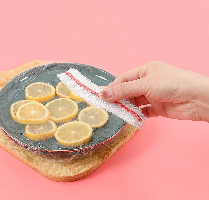 100pcs Disposable Food Cover Hats Fruit Cover Elastic