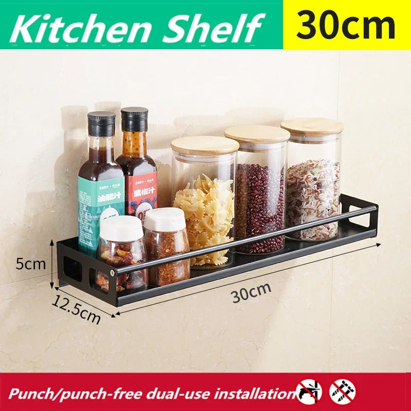 Multi-Purpose Organizer Wall Mount Spice Rack Shelf Bracket