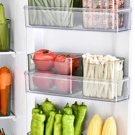 Stackable Clear Refrigerator Organizer Bins Freezer Pantry Food