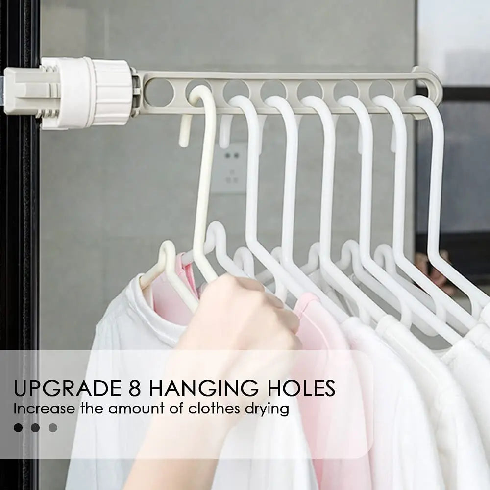 Indoor Holes Clothes Window Hanger Frame Drying Rack