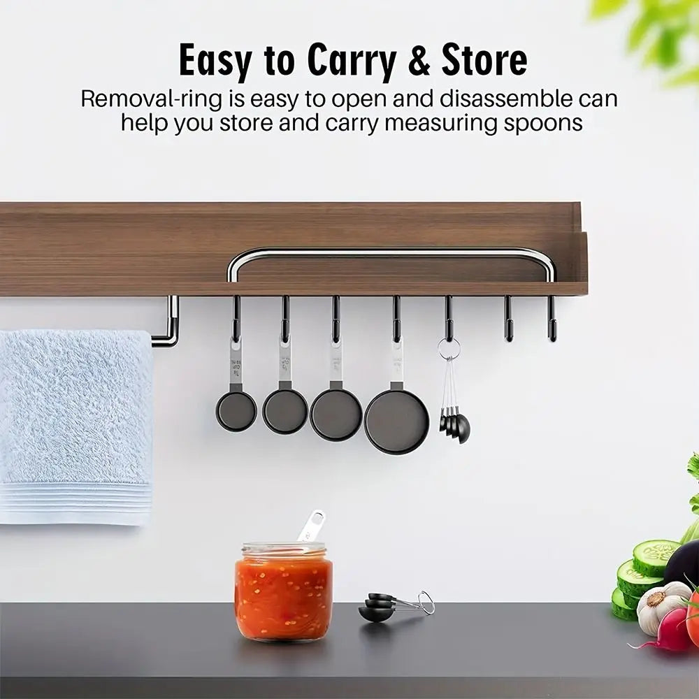 8pcs/Set Stainless Steel Handle Measuring Cups Measuring