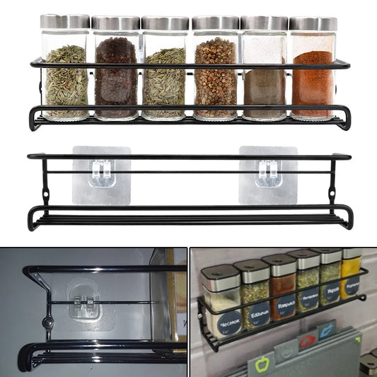 Spice Bottle Rack Wall-Mounted Storage Rack Suitable Organizer