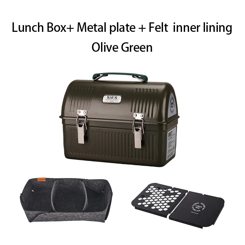 Wellhike Outdoor Lunch Box Metal Table Plate Tactical