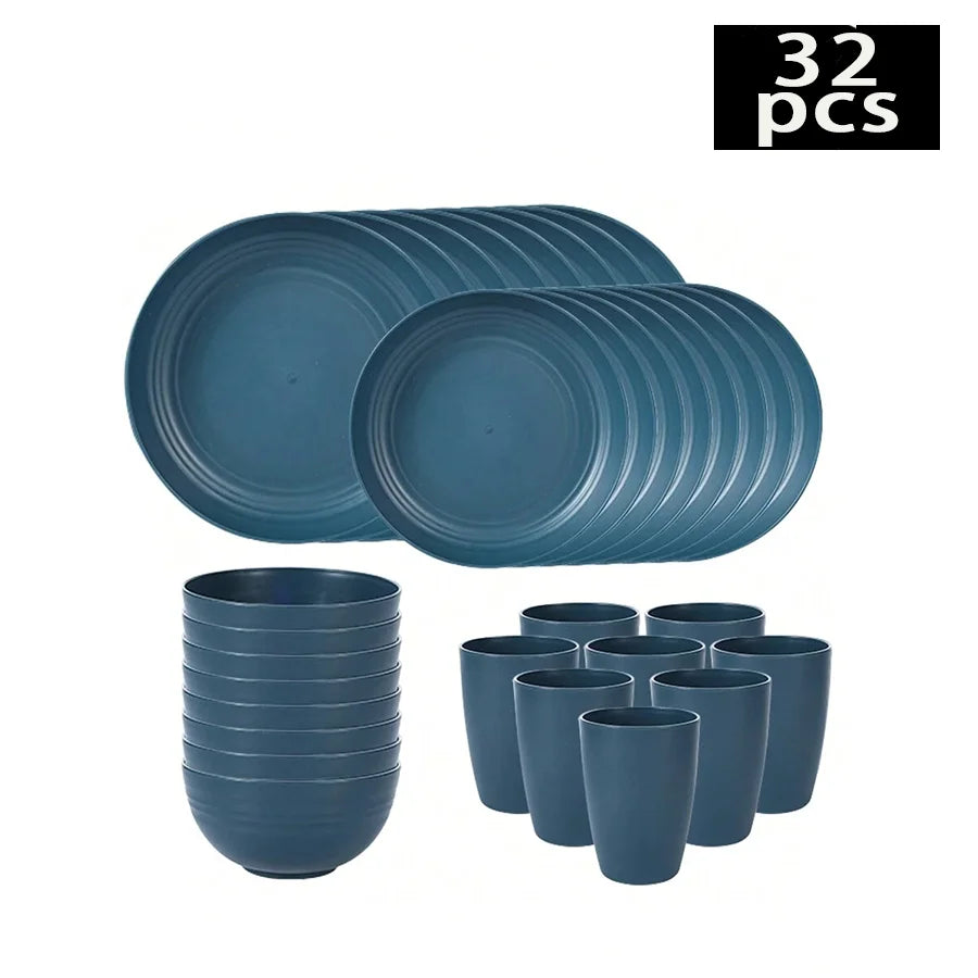 16-Piece /32-Piece Includes Cups Plates Bowls Can Be