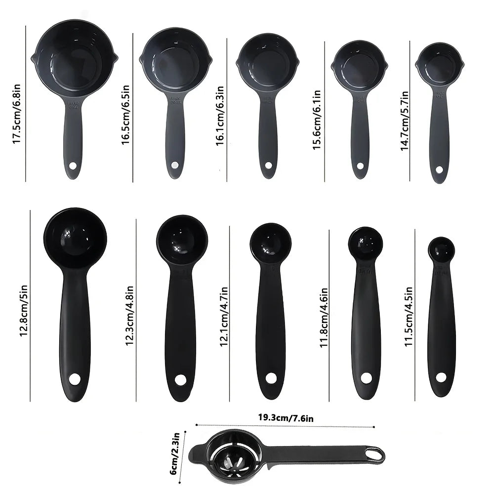 11pcs Plastic Measuring Cups&Egg Yolk Separator Divider Stackable