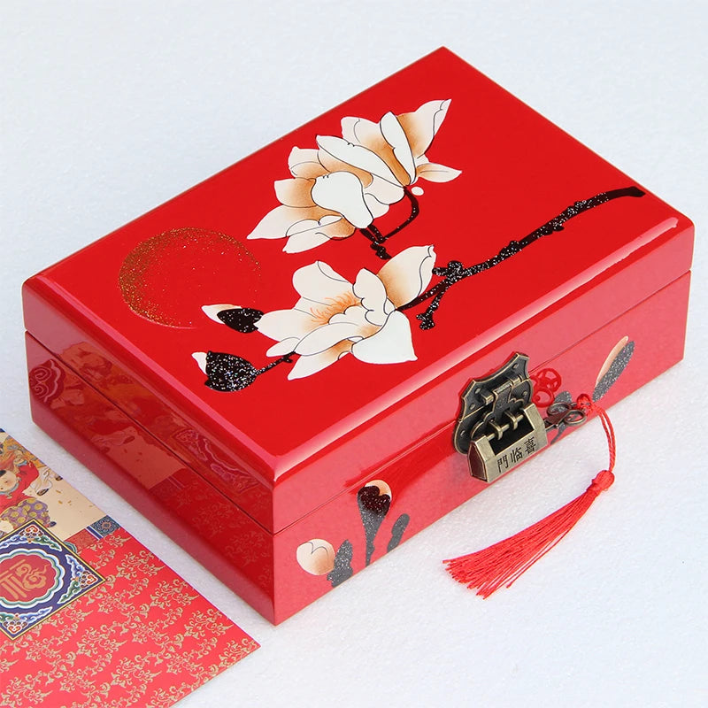 Chinese Style Wooden Lacquer Box Pu Er Tea