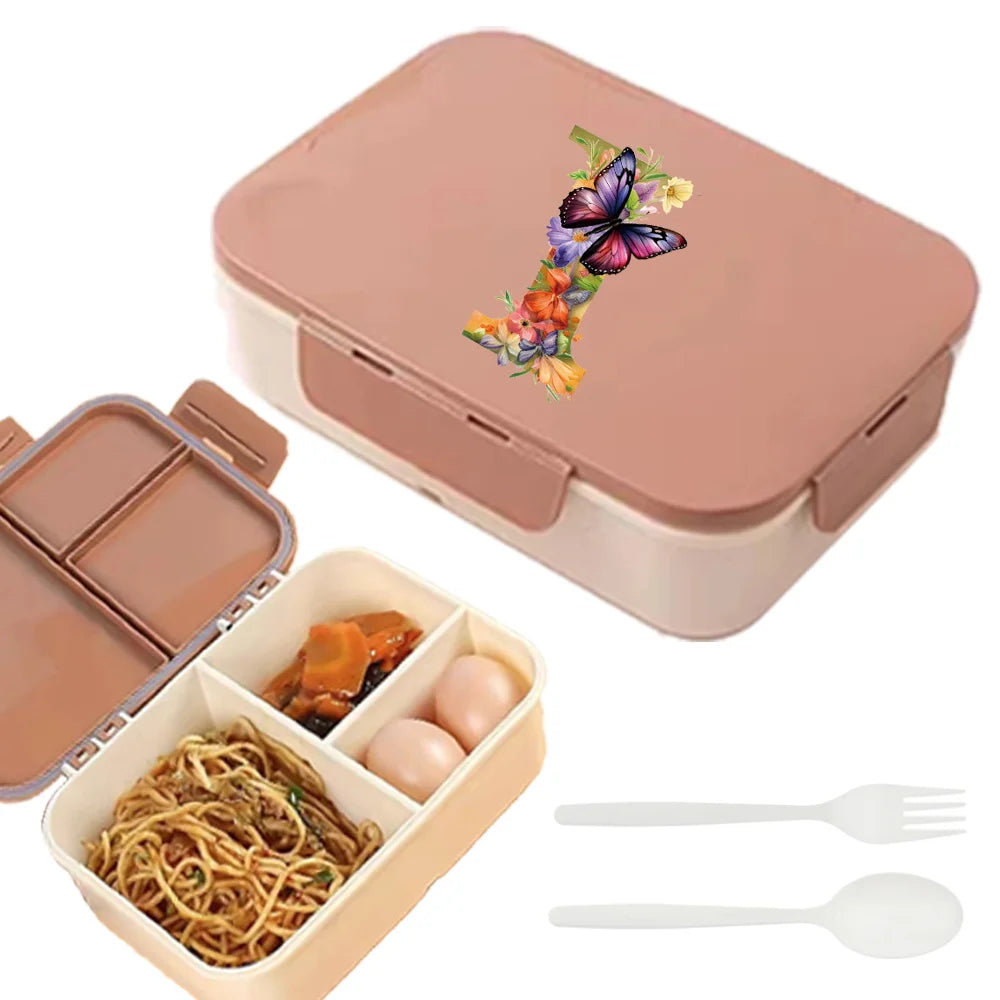 Flip Lid Compartment Lunch Box Food Organizer Case
